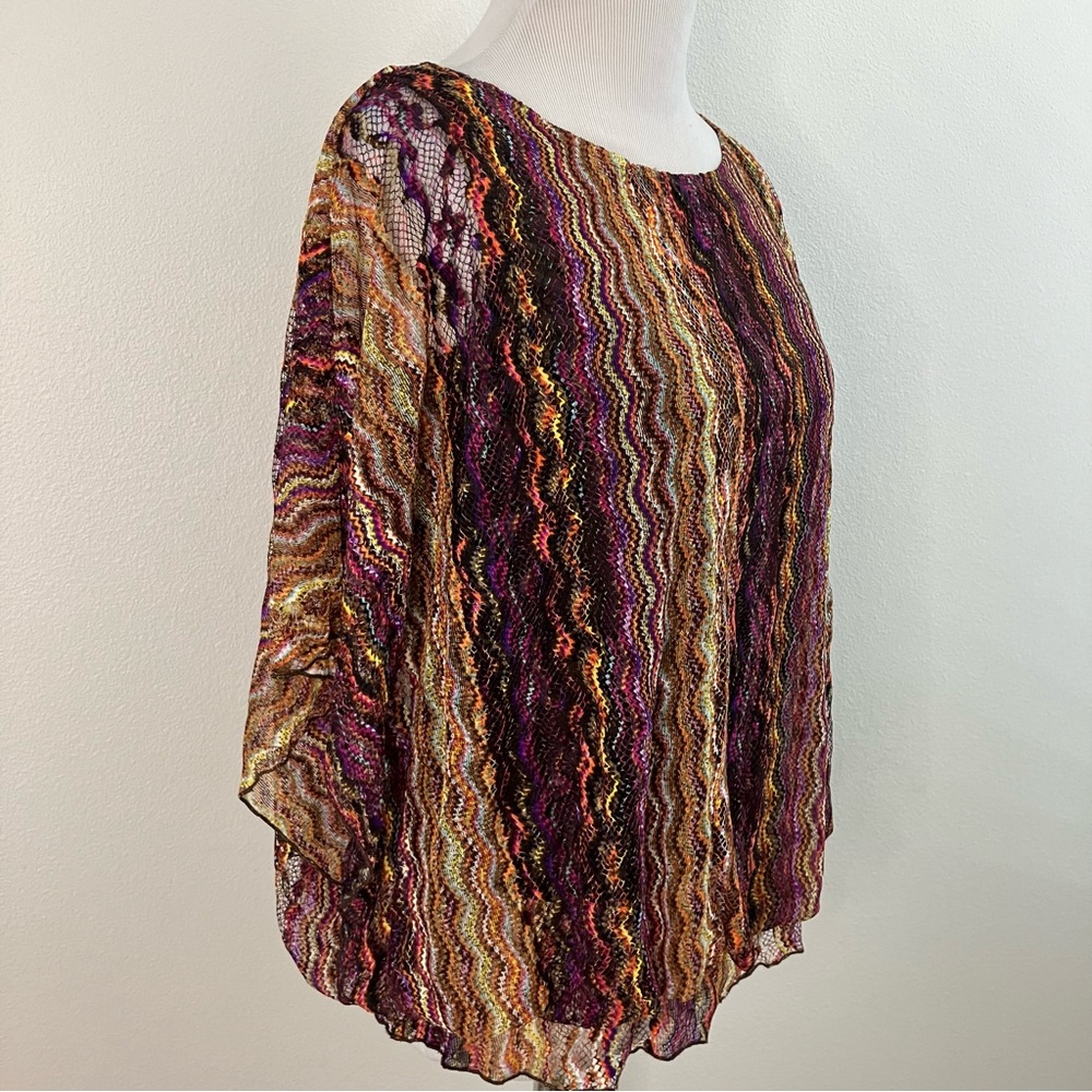 Multi Color Chevron Lace Top - Picture 4 of 14